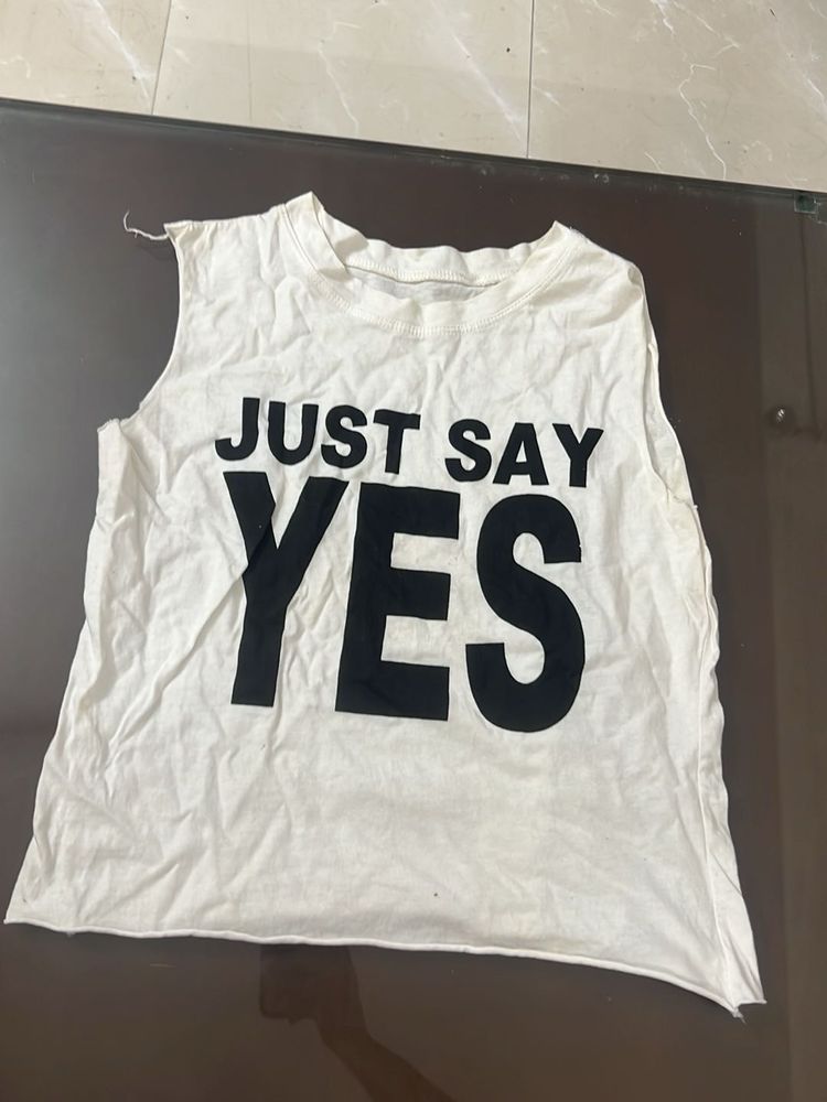 Just Say Yes Graphic Tank