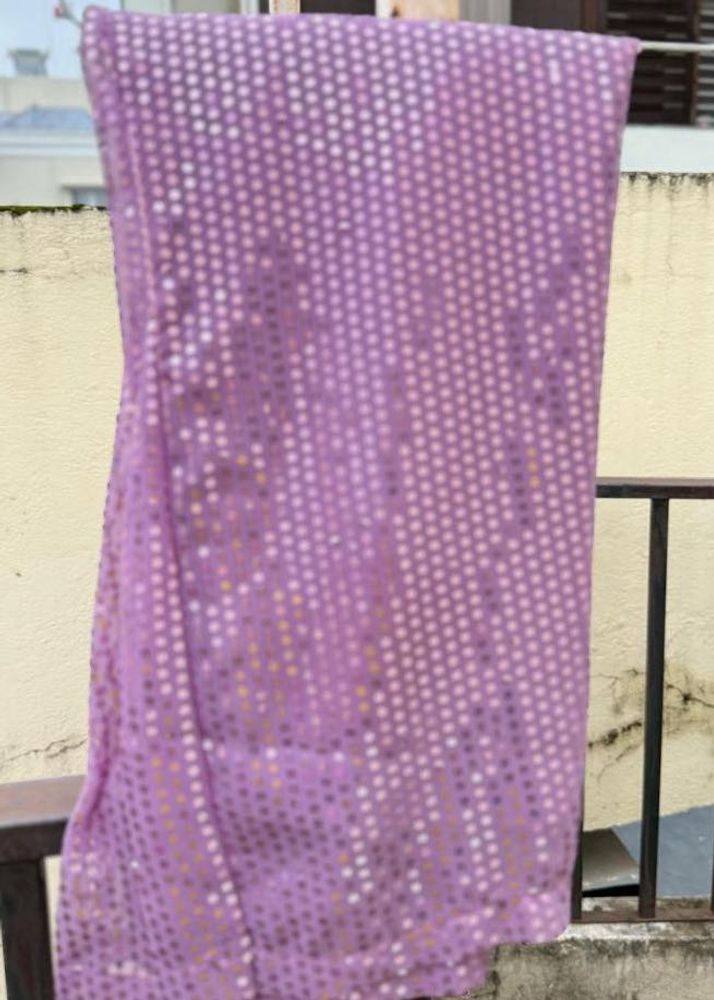 Sparkling Lavender Saree