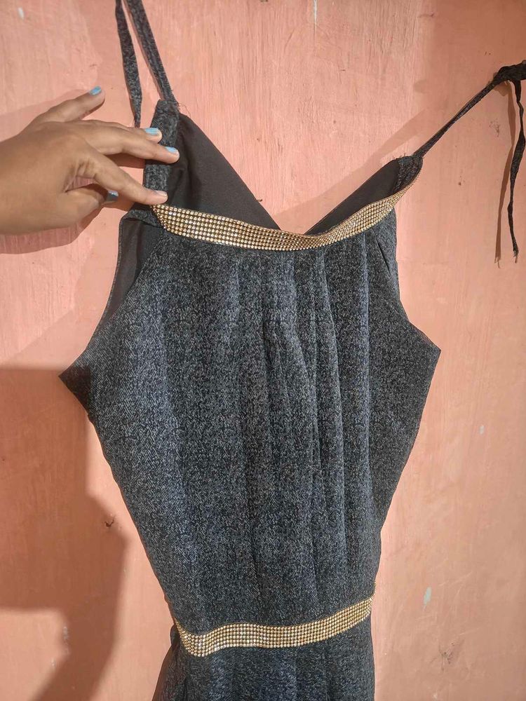 Sparkly Embellished Spaghetti Strap Dress