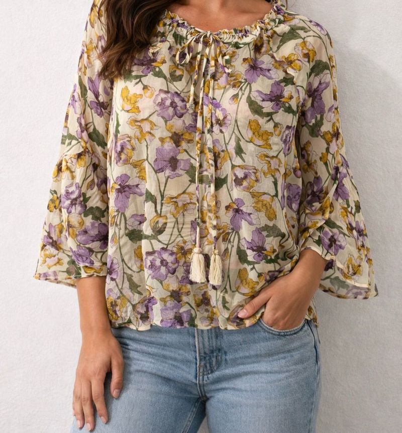 Chiffon Floral Print Top(Unused) Branded