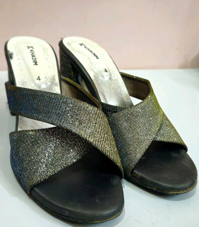 Sparkly Wedge Heels