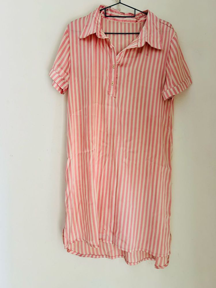 Pink Striped Sleepwear- M size