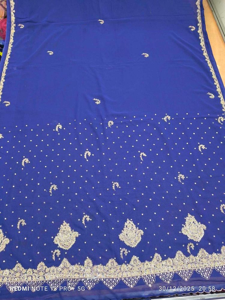 Vintage Zardosi Hand Work Saree