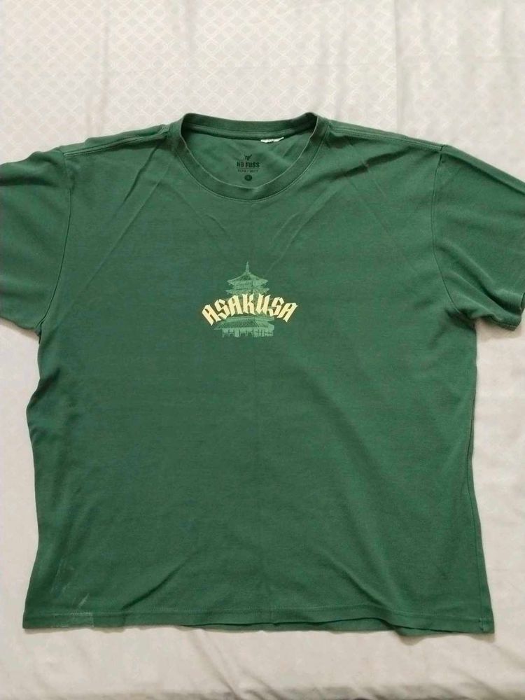 Men's Green "Asakusa" Graphic T-Shirt