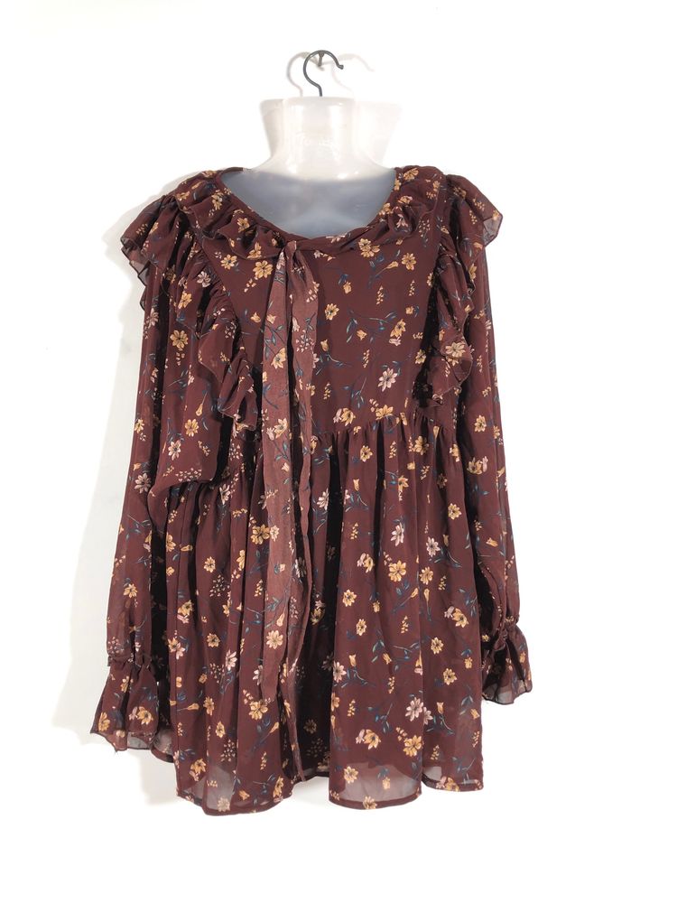 Brown Printed Dress(Women’s)
