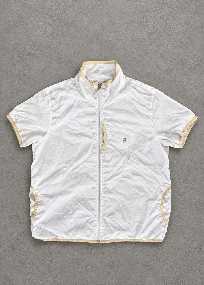 Fila White Zip-Up Lightweight Jacket