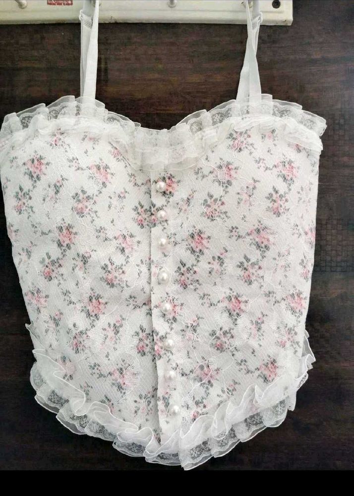 Charming Floral Corset Top