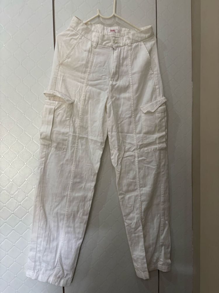White Cargo Pants