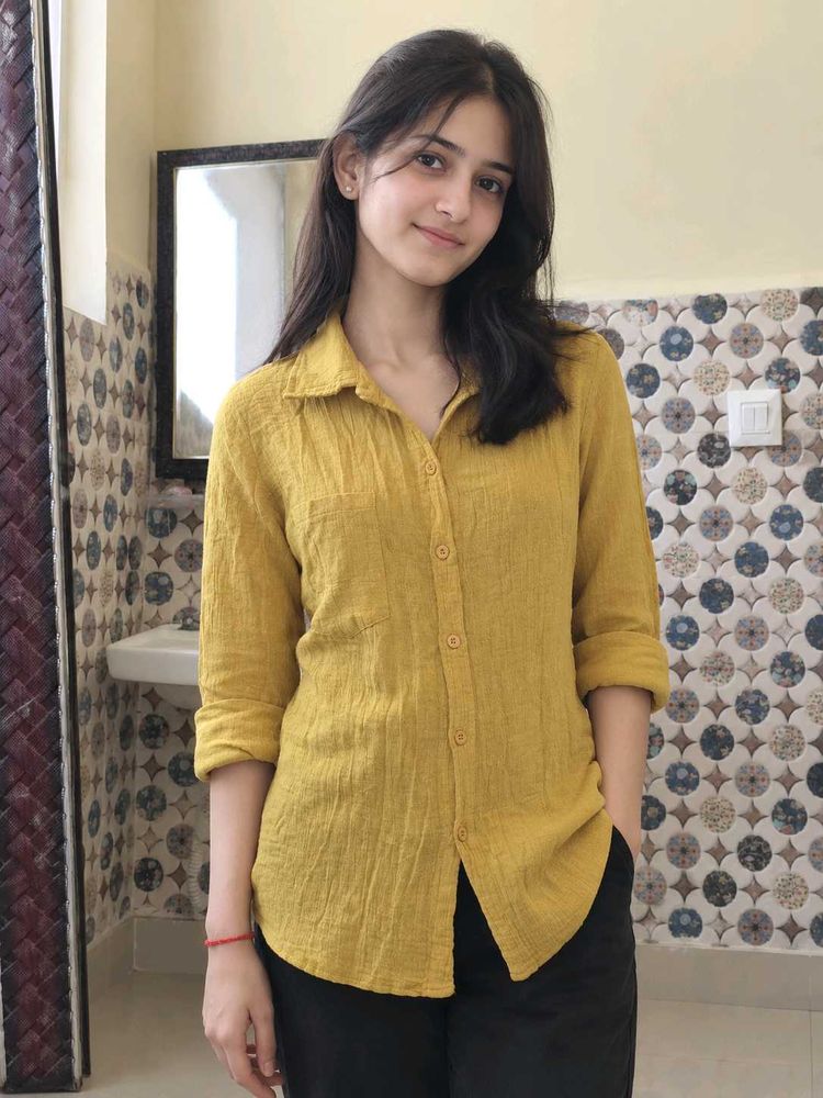 Stylish mustard Yellow Casual Shirt