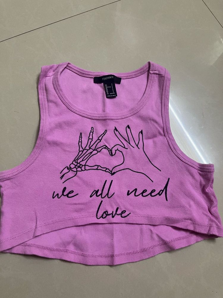 Forever 21 Graphic Crop Tank