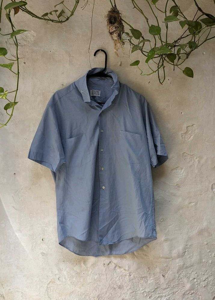 Men's Light Blue Short Sleeve Shirt