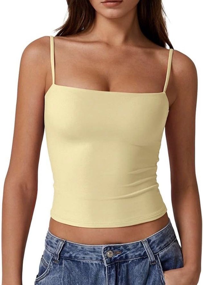 Yellow Spaghetti Strap Top NEVER WORN