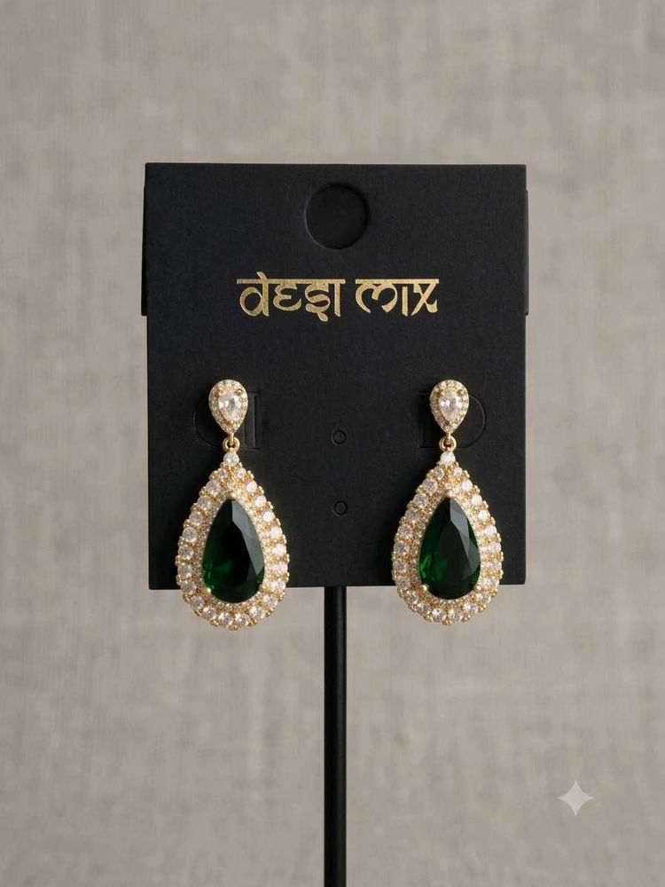 LIMEROAD Studded Teardrop Drop Earrings