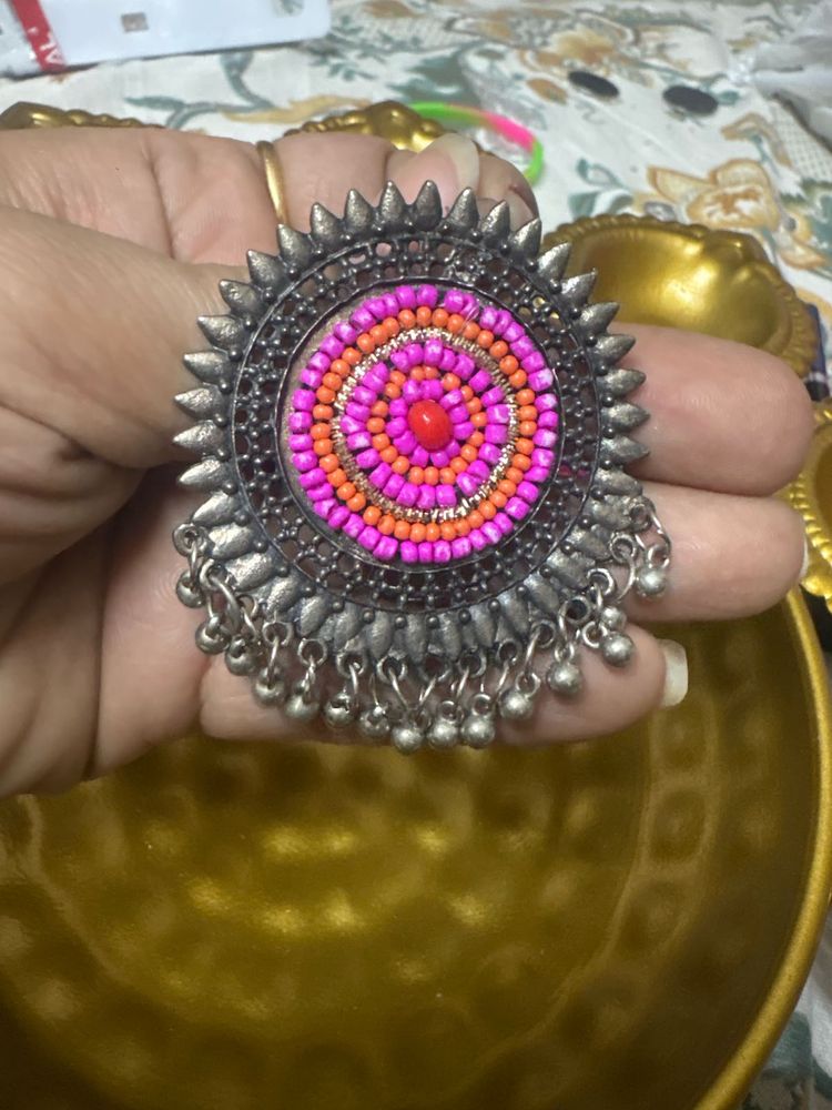 Boho Beaded Statement Ring