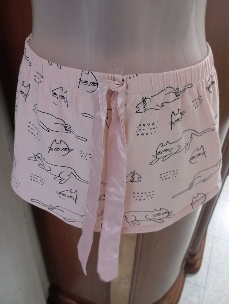 Cute Cat Pajama Shorts
