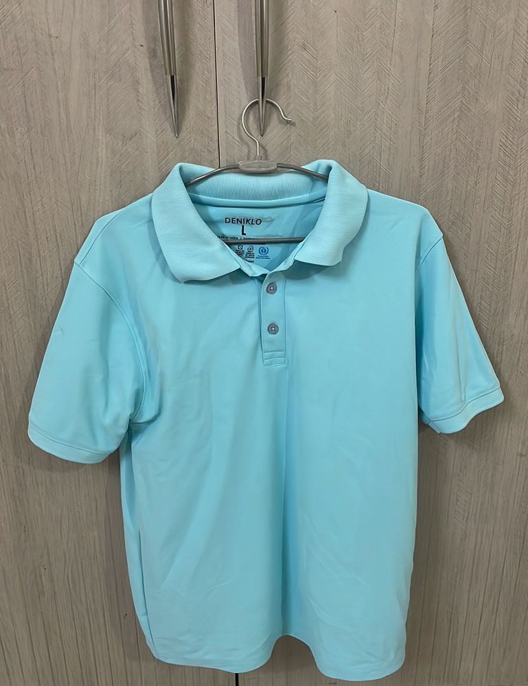 Light Blue Men's Polo Shirt