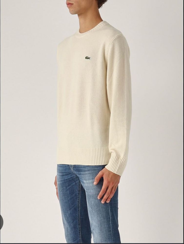 Men's Cream Lacoste Sweater