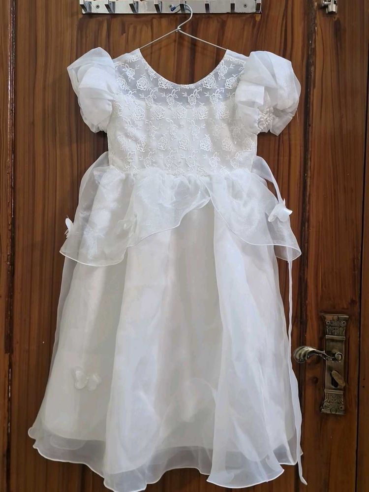 Elegant White Bridal Lehenga For kids