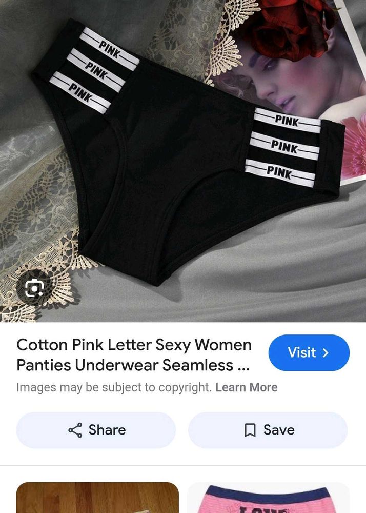 Pink Letter Women's Panties