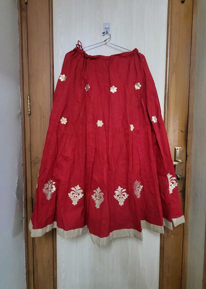 Red Ethnic Skirt