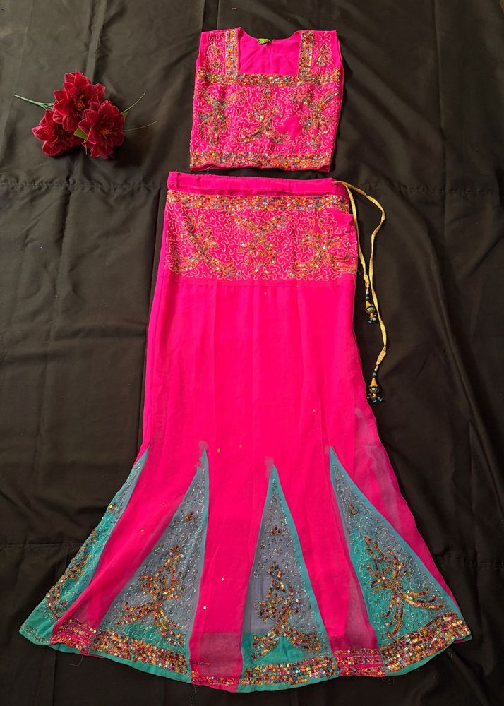 Stunning Pink Lehenga Choli Set
