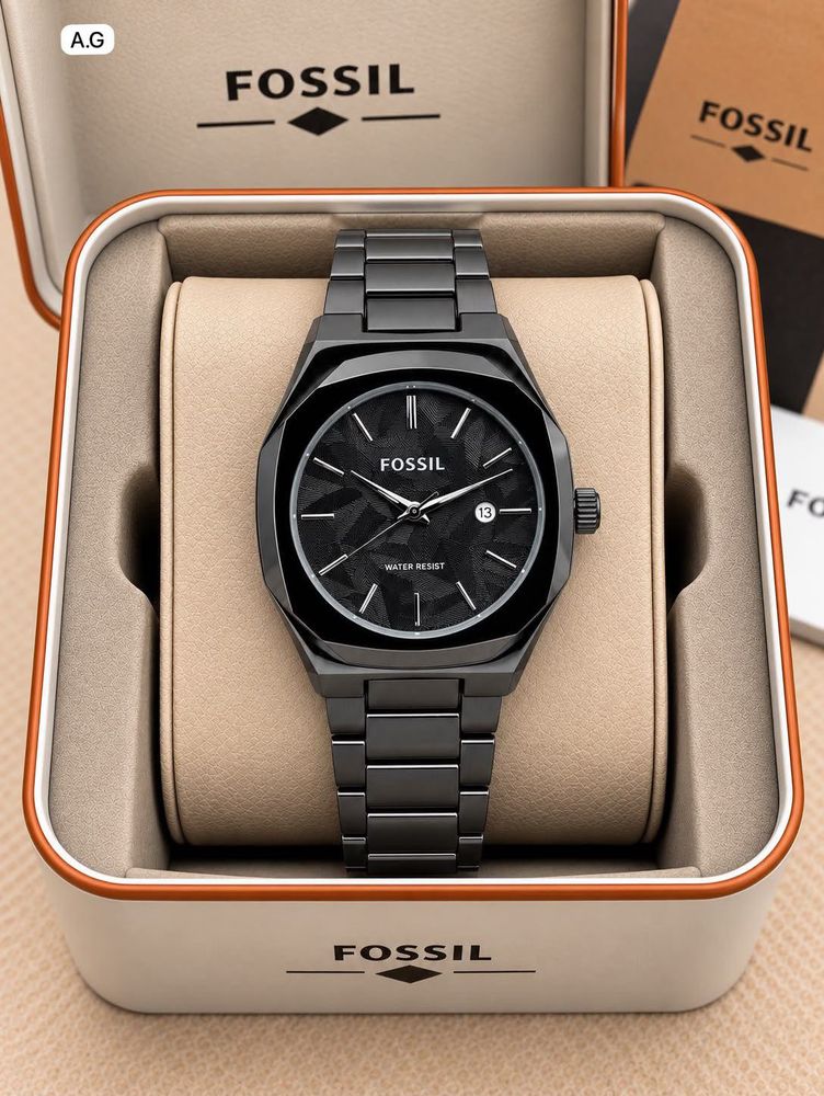 Fossil Black Stainless Steel Watch