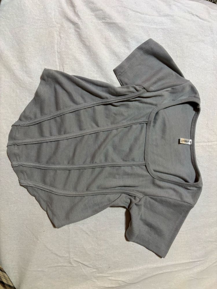Grey Corset Style Top