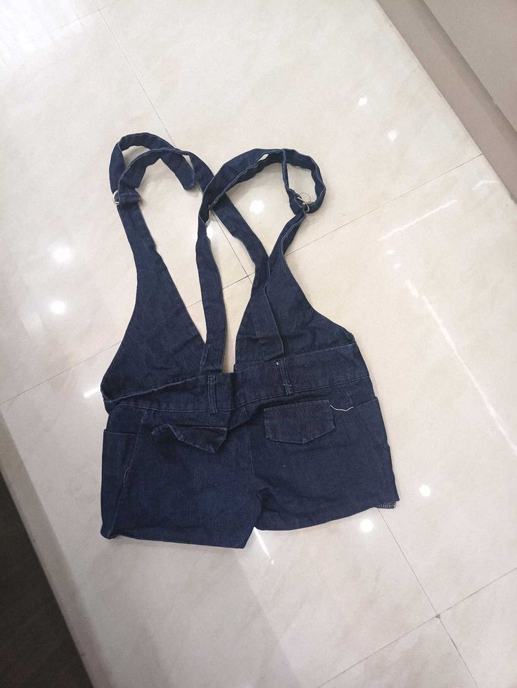 Denim Short Overalls Jumpsuit