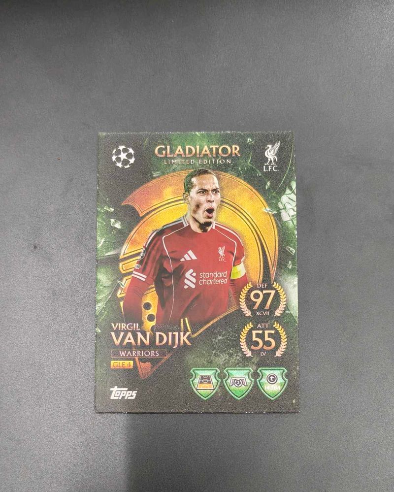 Virgil Van Dijk Limited Edition Gladiator Card