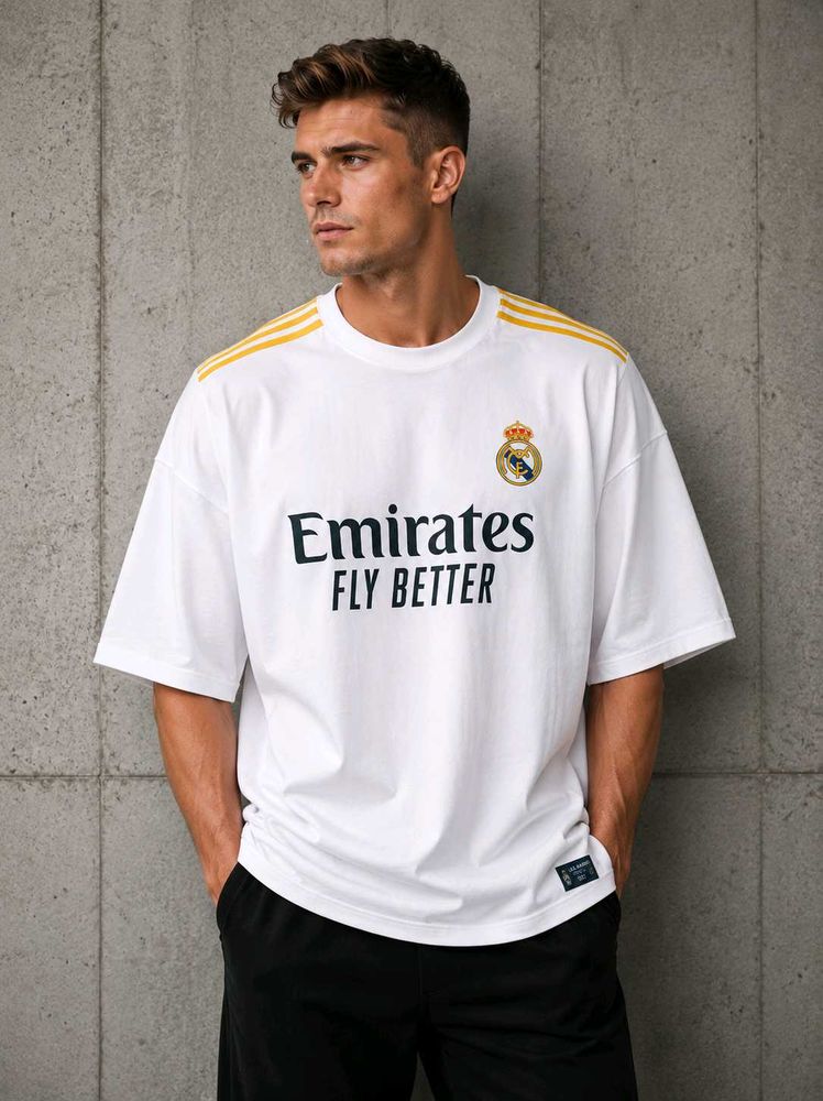 Real Madrid Home Jersey Emirates Fly Better