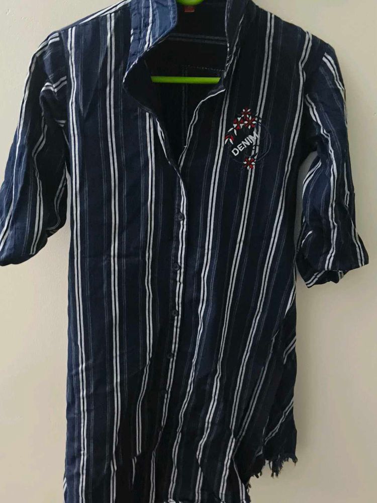 Striped Denim Shirt