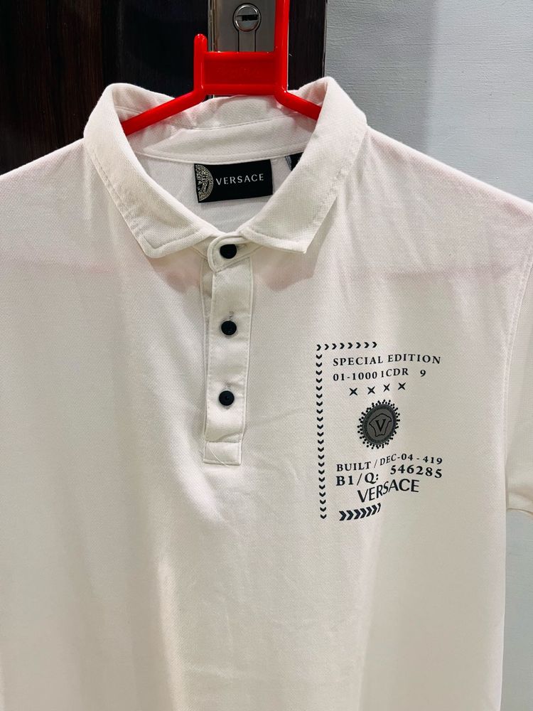 Sale on🎉Versace White Polo T-Shirt