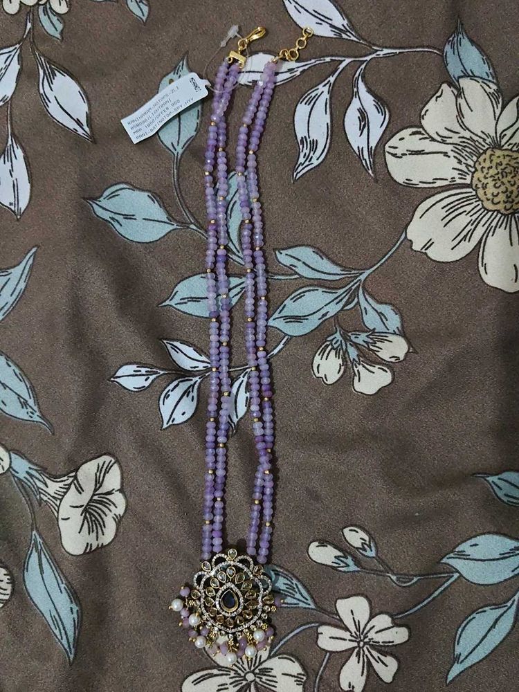 Beaded Lavender Necklace