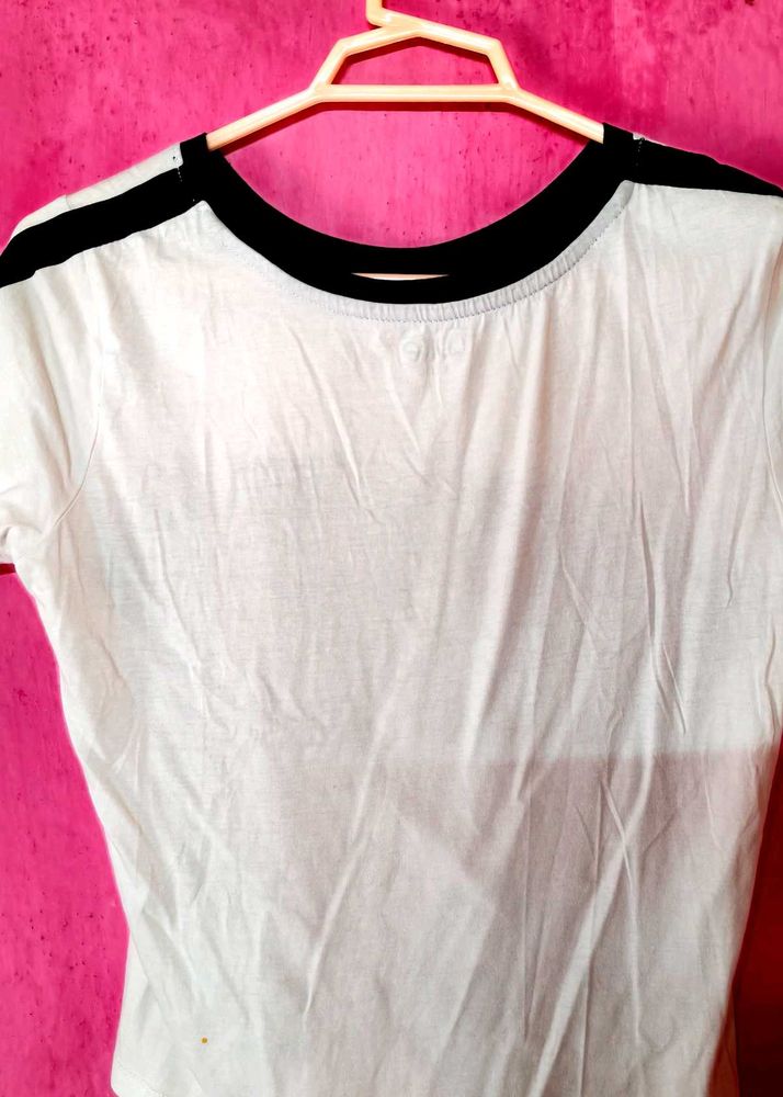 Cute White &amp; Black T-Shirt