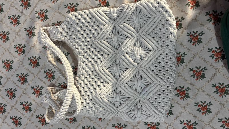 Boho Macrame Tote Bag
