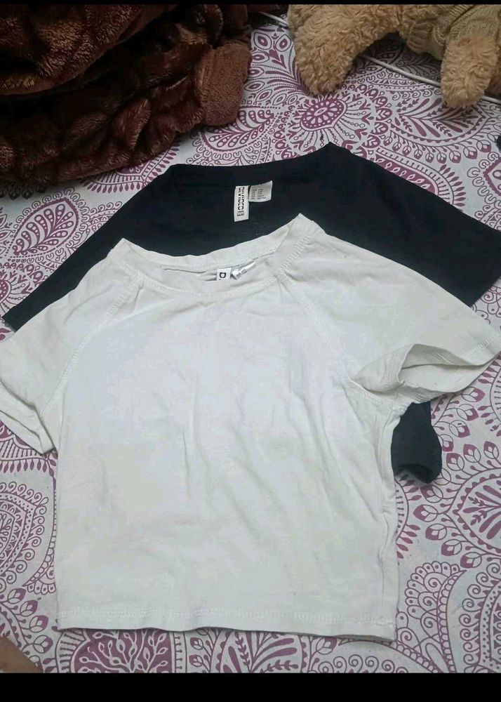 H&amp;M Basic T-Shirts (Black &amp; White)