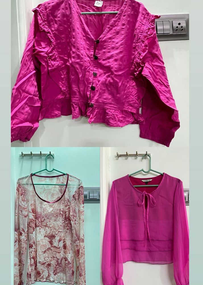 Shades of pink (All three tops)
