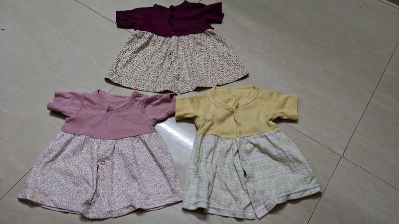 Pack of 3 Baby Girl Dresses