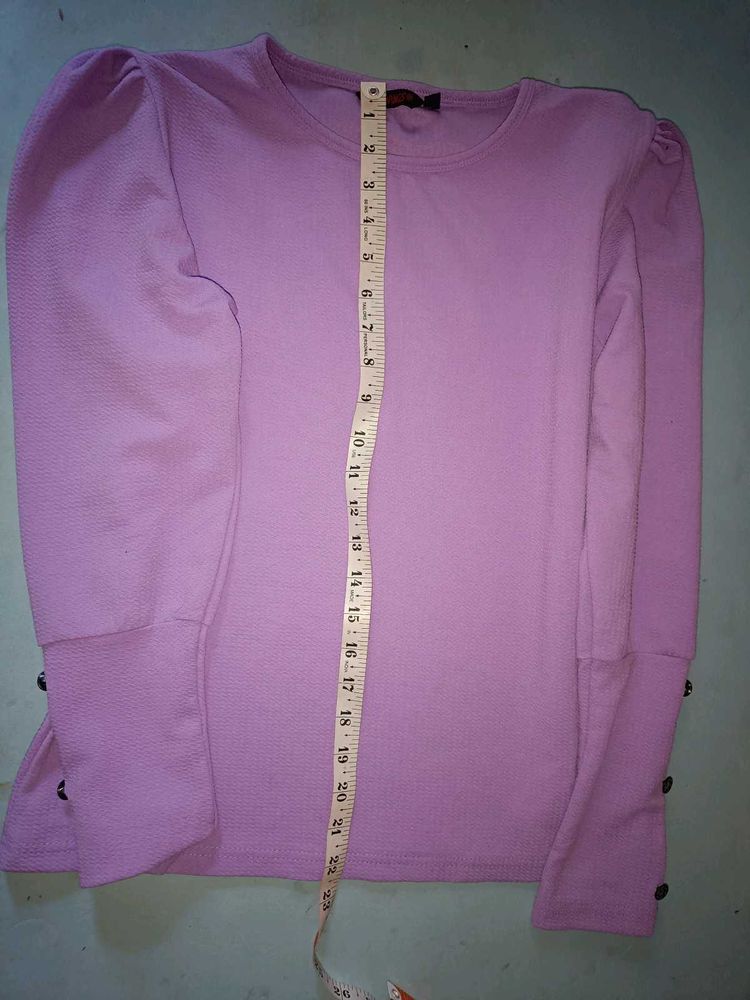 Stylish Lavender Puff Sleeve Top