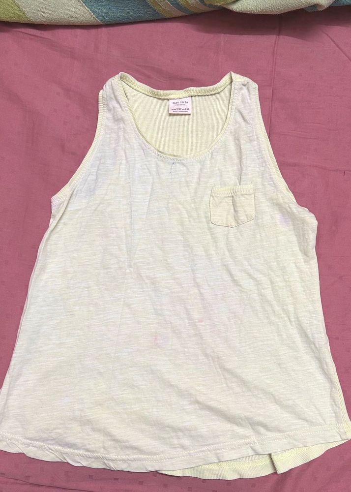 ZARA Fluorescent green Tank Top