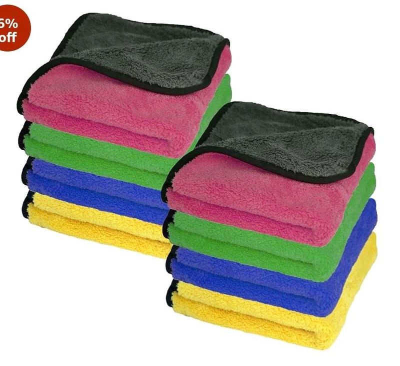 Microfiber Cleaning Cloths - 300 GSM Pack of 8