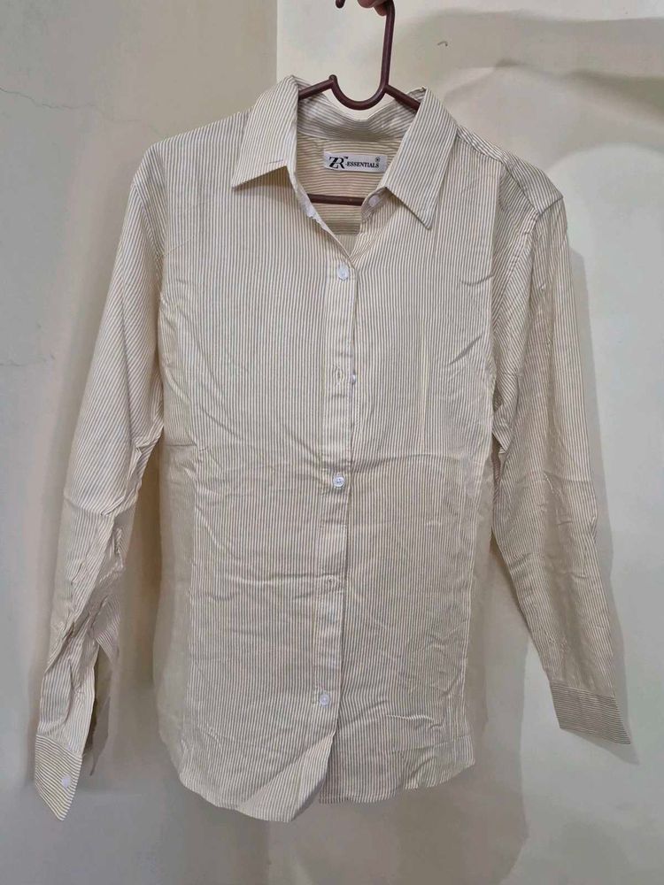 Women's Classic Striped Button-Down Shirt