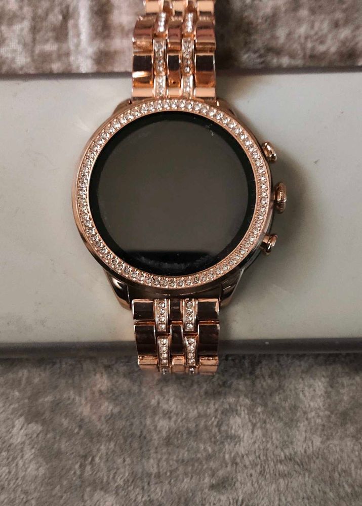 Rose Gold Crystal Smartwatch maxima watch