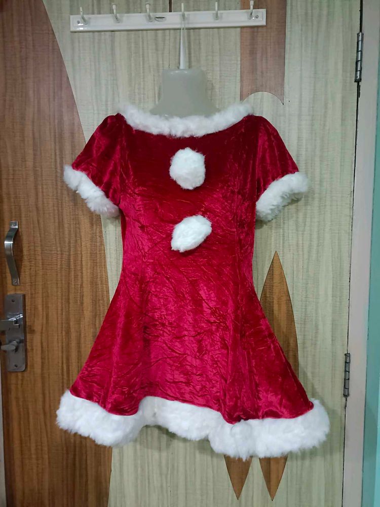 Festive Red velvet Santa Dress