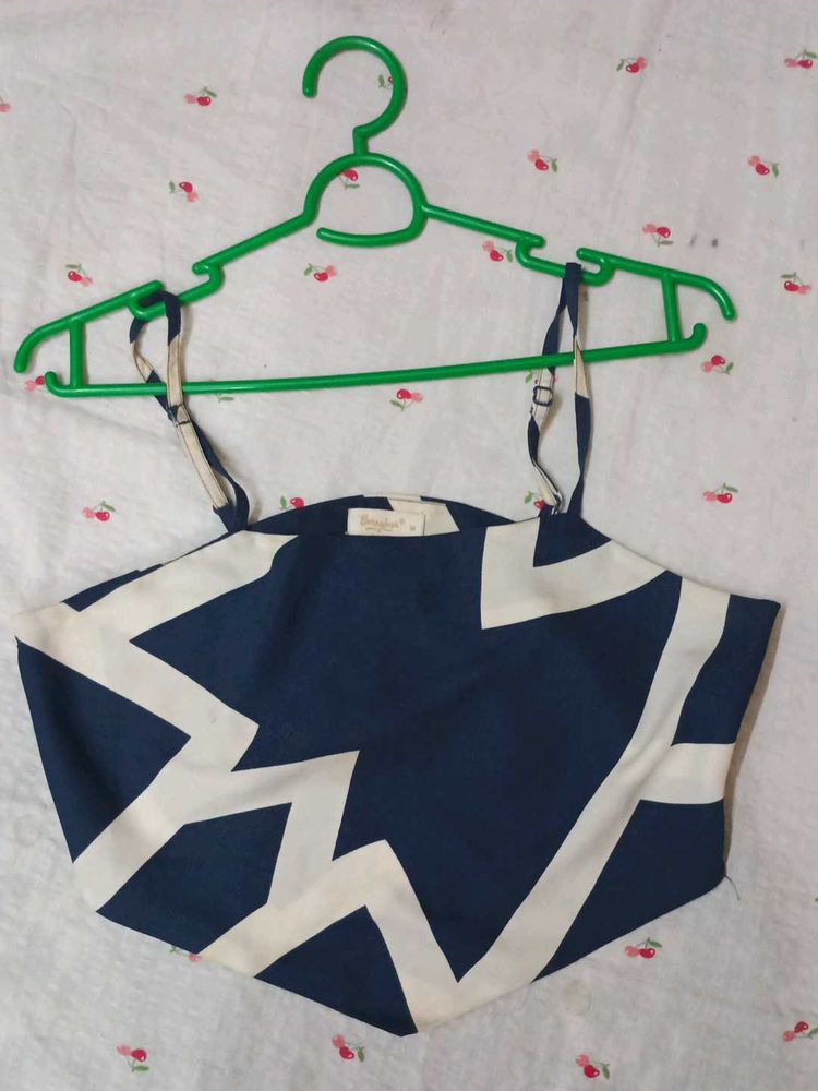Berry lush Blue &amp; White Geometric Print Co