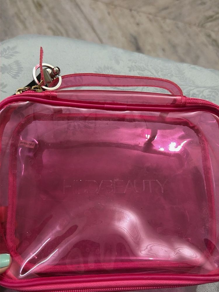 Huda Beauty Pink Clear Pouch