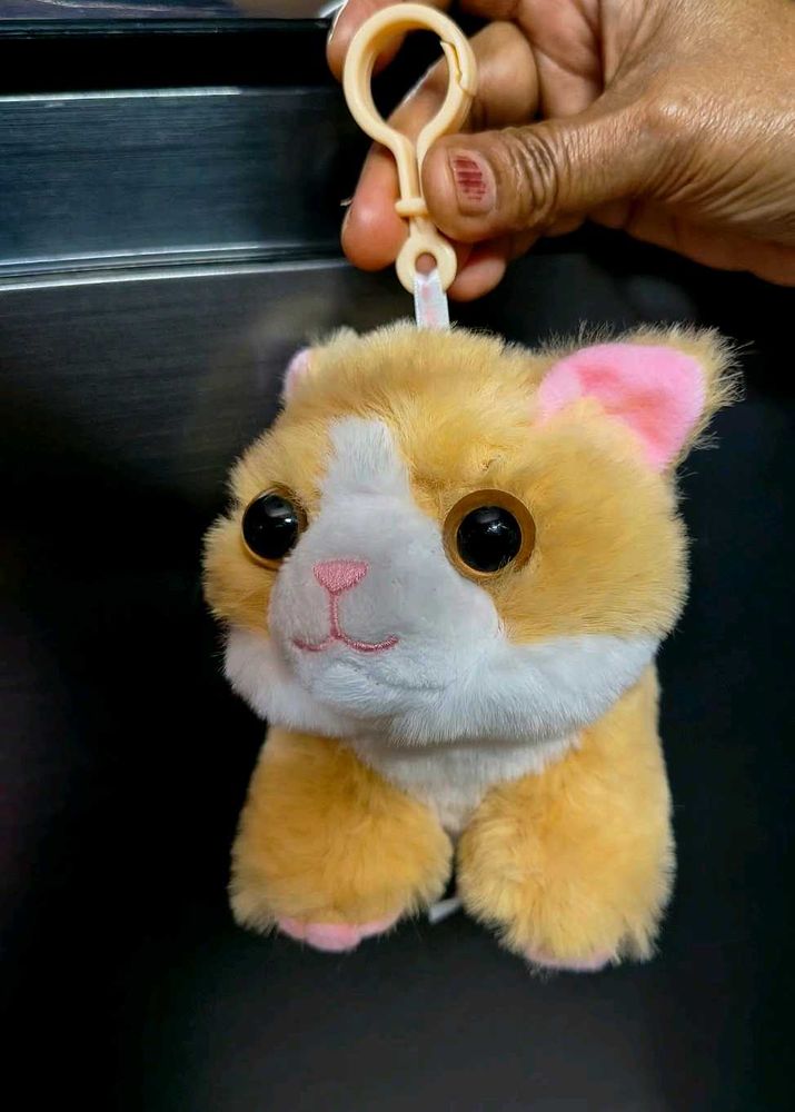Adorable Plush Cat Keychain