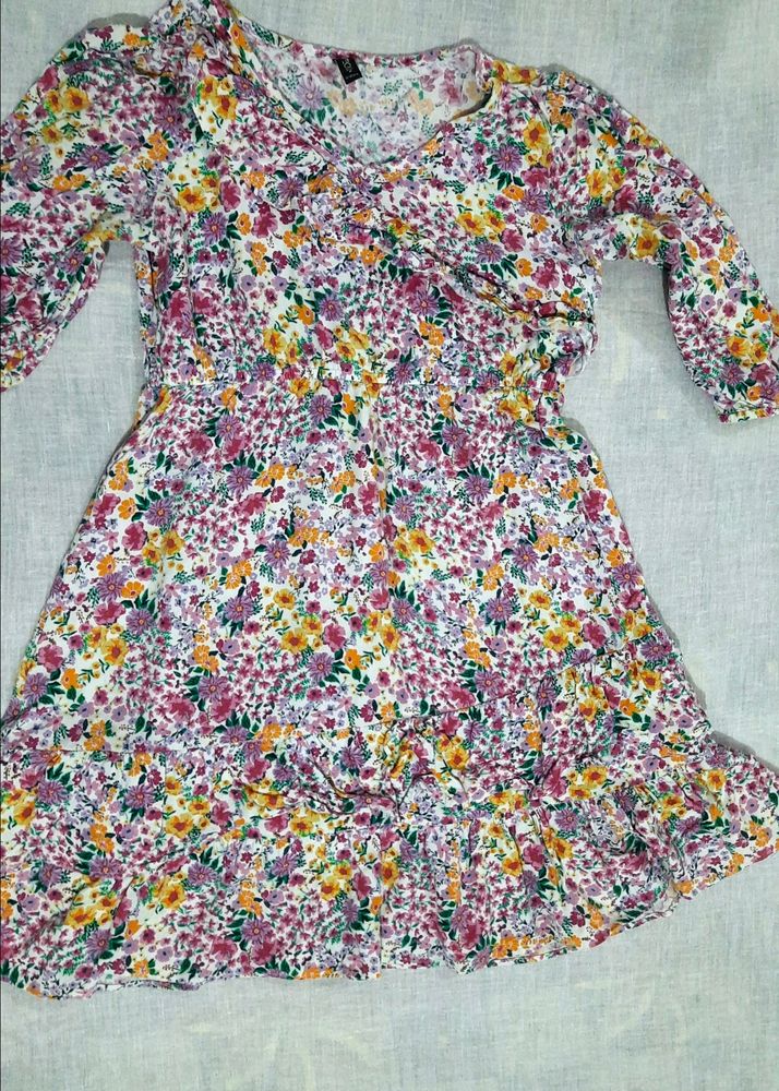 Rio Girls Multicolour Cotton Dress