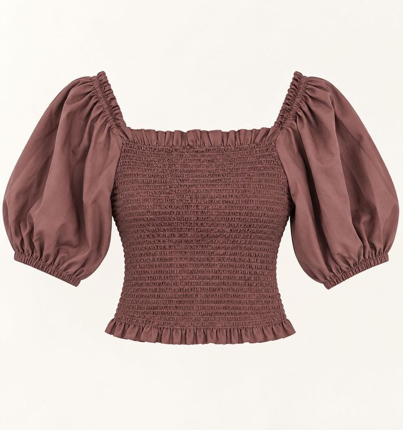 Smocked Puff Sleeve Top