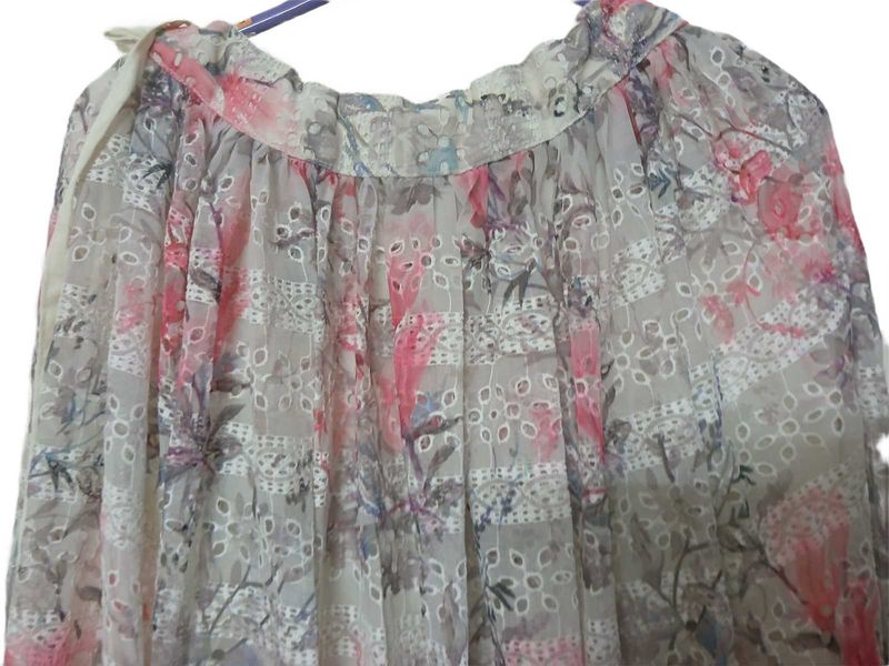Floral Eyelet Blouse